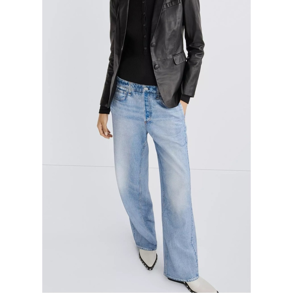 Rag & Bone Miramar Wide Leg Cotton Terry Sweatpant Jeans - Tulip